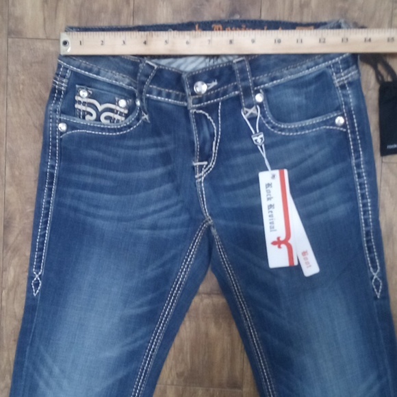 Rock Revival NWT Women's 26 Bootcut Cameron Bejeweled Rhinestones - Picture 10 of 13